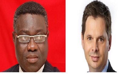 Phillips Oduoza, group managing director/CEO of UBA and Guy Clarke, managing director, Vodacom Business Nigeria